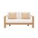 sofa 2p doll crema cafe 1